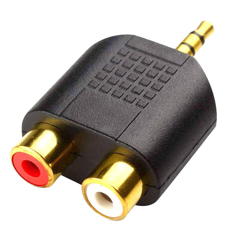 ANDTOBO 3.5 mm TRS to Dual RCA F (2-Pack), 3.5mm Stereo Male to Dual RCA Female Audio Breakout Adapter...
