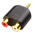 ANDTOBO 3.5 mm TRS to Dual RCA F (2-Pack), 3.5mm Stereo Male to Dual RCA Female Audio Breakout Adapter...