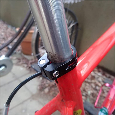Azarxis Bike Seat Post Clamp Aluminum Alloy Quick Release Bicycle Seatpost Tube Clip 28.6mm 31.8mm 34.9mm for Mountain Bike Road Bike Fixie Gear T...