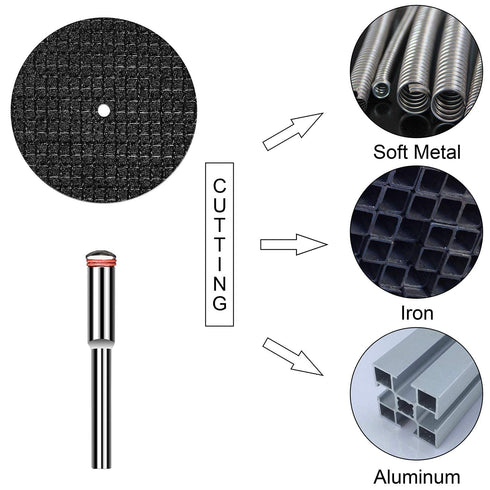 34 PCS Rotary Cutting Wheels Tool Kit,Mini Diamond Cutting Wheel, Circular Saw Blades and Resin Cut-off Wheels for Woodworking Metal Glass Plastic...