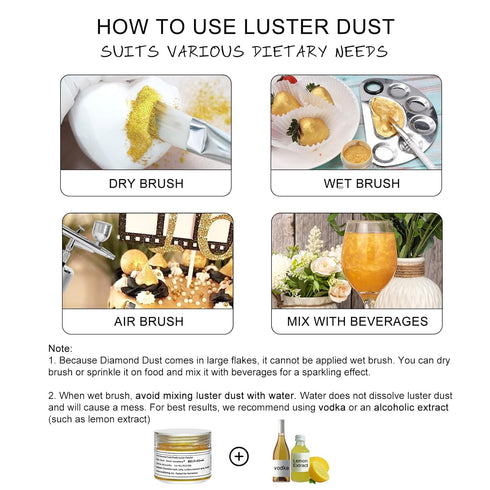 HomeHere Luster Powder Dust Edible Cake Dust, 7g...
