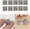Acxico 10Pcs Square Antique Silver Floral Carved Shank Buttons Sewing Craft Metal...