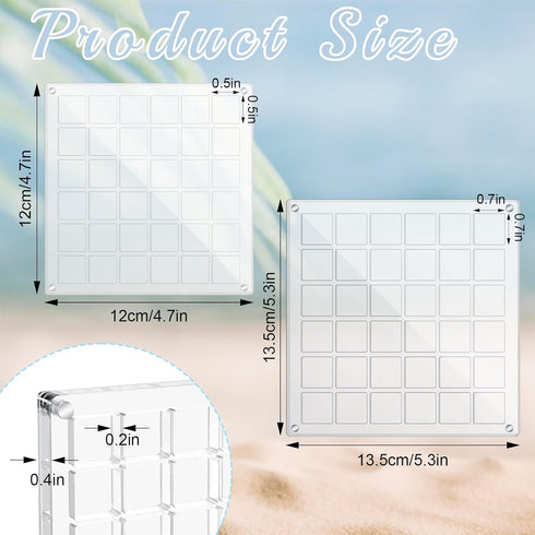 Acrylic Magnetic Seashell Display Box, 2 Different Sizes 36 Grids Clear Seashell Storage Box Decorative Seashell Starfish, Small Craft Organizers ...