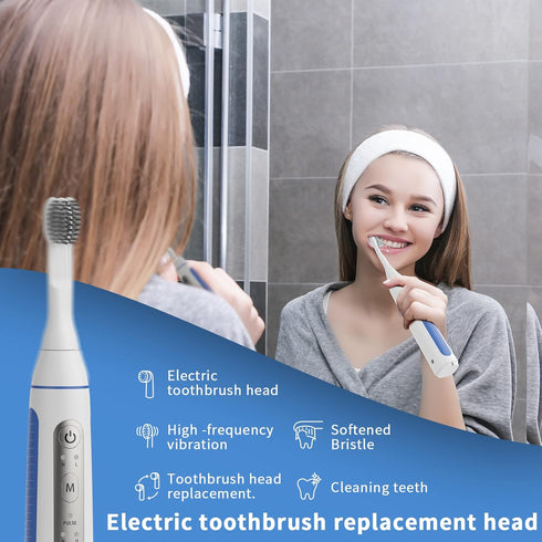 Toothbrush Replacement Heads for KOOVON Electric Toothbrush, Portable Replacement Heads Set Compatible with Sonicare Electric Toothbrush 3 Pack...