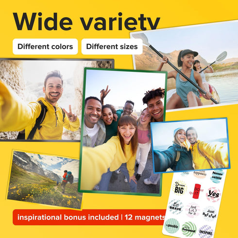 Magnetic Picture Frames for Refrigerator, White, Holds 5x7 inches photo, 10 pack, premium magnetic photo frame by X-Bet...