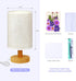 Flower Lamp Bedside Lamps Pressed Flowers Table Lamp with Wood Base – Linen Shade Small Lamps for Nightstand, Bedroom Living Room Kids Rooms Class...