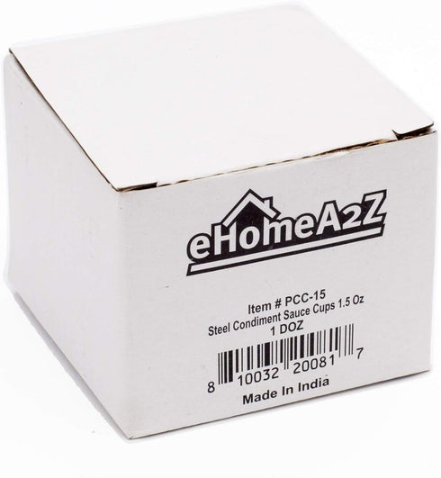 EHOMEA2Z Ramekins Stainless Steel Condiment Sauce Cups, Metal Ramekins, Commercial Grade, Multifunctional, Ideal for All Hot and Cold Sauces, Indi...