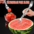 2 in 1 Watermelon Slicer Cutter,Stainless Steel Watermelon Fork Slicer,Dual Head Slicer and Fork Fruit Cutting Tool Watermelon Knife for Family Pi...