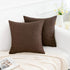 RainRoad Linen Decorative Throw Pillow Covers Cushion Cover Pillow Case for Sofa Couch Bed Chair, Soft Square Dark Brown Throw Pillows 18x18 Inch,...