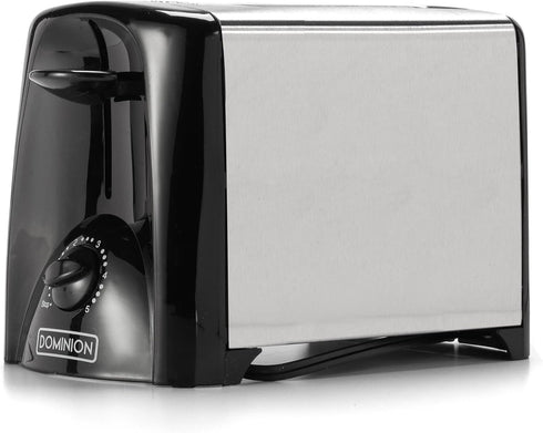 Dominion 2-Slice Toaster with Shade Control, Slide-Out Crumb Tray, Auto-Shutoff, Toast Lift, Brushed Stainless Steel/Black...