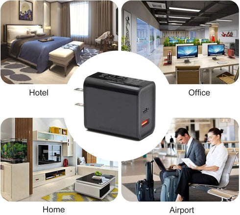 USB Charger Fast Charger 18W Two Port Wall Charger Universal Charging Station Compatible for iPhone 12/11 Pro Max XR, Pixel, Samsung and Other Mor...