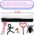 Cldamecy 100 Pcs Black & 100 Pcs White Pipe Cleaners Set with 20 pcs Googly Eyes,Chenille Stems Pipe Cleaners Supplies for Kids DIY Craft Projects...