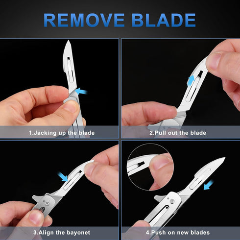Folding Scalpel Knife, Keychain Pocket Knife for Men EDC Pocket Utility Knife with 20pcs #23 Replaceable Blades...