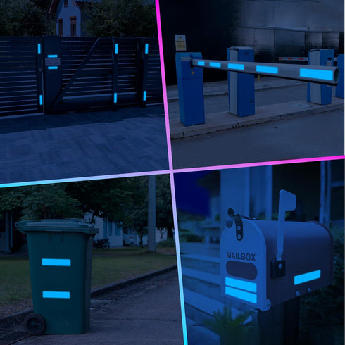LOOM Reflective Stickers Kit (6pcs Brilliant-Blue)• Nighttime Safety Waterproof Self-Adhesive Decals for Helmets, Skateboard, Bike, Scooter, E-Bik...