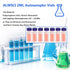 2ML Polypropylene Vials, 9mm Short Thread Vial with Micro Volume 700µL, Blue Screw Cap with Hole, WhitePTFE&Red Silicone Septa, for Ion Chromatogr...