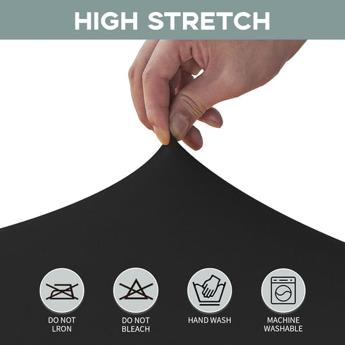 CWK 6FT Waterproof Stretch Spandex Table Cover for Rectangular Tables - Elastic Fitted Tablecloth for Folding Tables,Wrinkle Resistant Table Cloth...