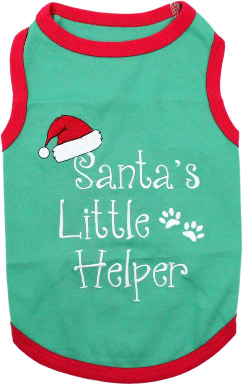 Parisian Pet Funny Christmas Holiday Dog Cat Pet Shirts Tee Tanks - Naughty or Nice, Santa Outfit, Elf Size, Santa's Helper, Sorry Santa I Ate You...