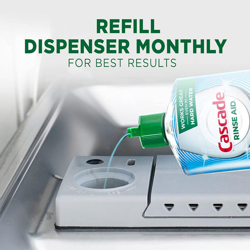 Cascade Platinum Dishwasher Rinse Aid, 8.45 fl oz (Packaging May Vary)...