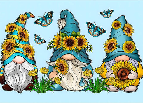 SENQAO Gnomes Diamond Painting Kits for Adults, Sunflower Diamond Painting Kits, DIY 5D Full Drill Diamond Painting Butterfly Tulips Daisy Diamond...