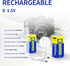 EEMB D Batteries 1.5V Rechargeable D Batteries 5550mWh Rechargeable Lithium D Cell Batteries USB Type C Charging Cable LR20 Replacement Battery fo...