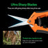 VIVOSUN 2-Pack 6.5 Inch Gardening Scissors Hand Pruner Pruning Shear with Straight Stainless Steel Blades Orange...