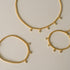 espere Bezel-Set CZ Necklace in Gold | Round Zirconia Solitaire Necklace Flat Curb Chain 18''...