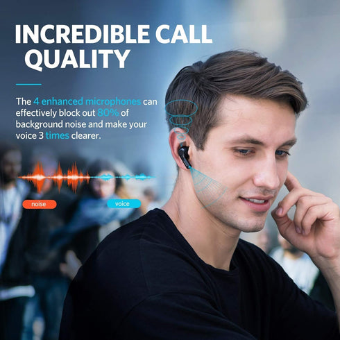 Wireless Earbuds, Bluetooth 5.3 Headphones 36Hrs Battery Life with Wireless Charging Case Deep Bass Ear Buds IPX7 Waterproof True TWS Earphones No...