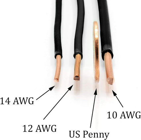 THE CIMPLE CO 10 Feet (3 Meter) - Insulated Solid Copper THHN/THWN Wire - 14 AWG, Made in The USA, Residential, Commerical, Industrial, Grounding,...