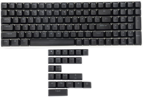 YMDK Double Shot 108 Dyed PBT Shine Through OEM Profile Keycap Rainbow Carbon Sunset Backlit Keycaps for MX Switches Mechanical Keyboard?Only Keyc...