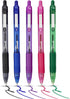 Zebra Pen Z Grip Smooth Multi- Coloured & Black Ballpoint Pens, Smooth & Comfortable Retractable Pens With Pocket Clip, Multipack Biro Pens - Medi...