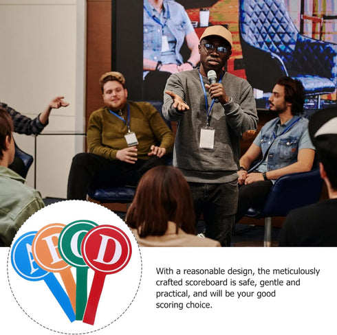 STOBOK 4pcs Bidding Paddles Response Paddles Blank Dry Erase Scoreboard Small Dry Erase Board White Boards Voting Paddles Auction Paddles Answer B...