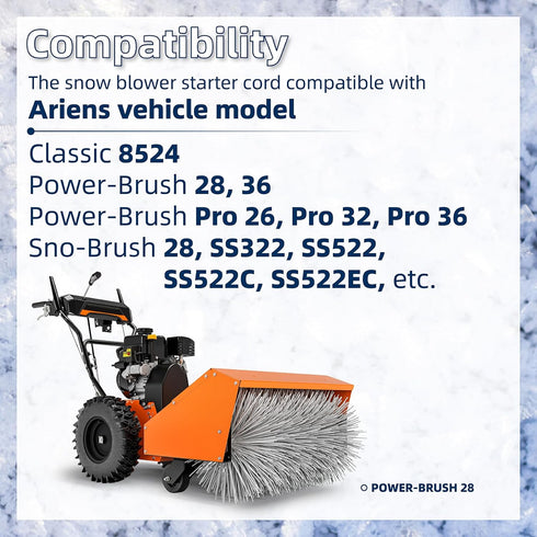 Snow Blower Electric Starter Cord 02483100 Compatible with Ariens Electric Start Cord Part Replacement for Ariens, MTD, Murray, Tecumseh 629-0071,...