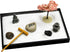 Nature's Mark Mini Zen Garden Kit for Desk with Rake, White Sand, Buddha, Lantern, Black Rectangle Base, River Rocks and Mini Blossom Tree (8Lx5W ...