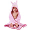 MICHLEY Animal Face Hooded Baby Towel Cotton Bathrobe for Boys Girls 0-6 Year Light Pink...