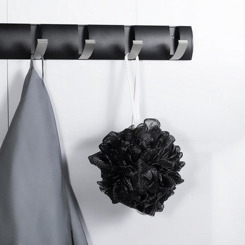 Loofah Sponge XXL-100g 4 Pack, Bath Sponge Soft Mesh Shower Puff Loofah for Men, Exfoliating Body Scrubber for Women, Shower Accessories (Black)...