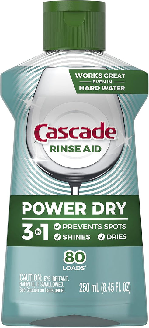 Cascade Platinum Dishwasher Rinse Aid, 8.45 fl oz (Packaging May Vary)...
