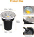 Warm White Low Voltage Landscape Lights LED Well Lights 3W 12V-24V in Ground Lights IP67 Waterproof Low Voltage Landscape Lighting Floor Driveway ...