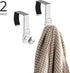 mDesign Modern Metal and Plastic Office Over The Cubicle Storage Organizer Hooks - Wall Panel Hangers for Hanging Accessories, Coats, Hats, Purses...