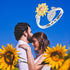 BEILIN You Are My Sunshine Sunflower Ring for Women S925 Sterling Silver I Love You Forever Promise CZ Heart Ring Adjustable Wrap Open Ring...