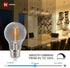 A19 LED Filament Bulbs, 60W Equivalent, Edison Vintage Dimmable Energy Efficient Lamp for Pendant Wall Light Fixtures Office Bedroom Bathroom, E26...