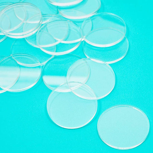 Bright Creations 3mm Clear Acrylic Disks, Round Circles for Arts and Craft Supplies (2.25 in Diameter, 20 Pack)...
