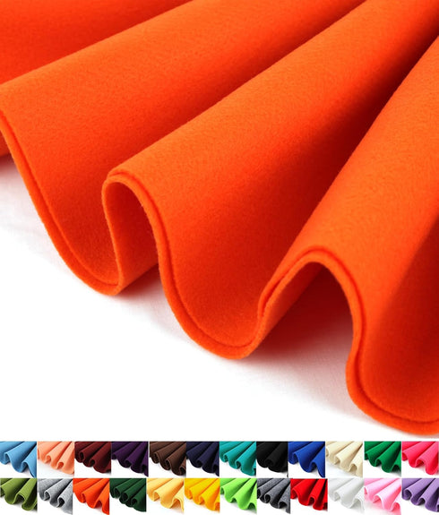 Barcelonetta | Felt Fabric | 72" Wide | 1.6mm Thick | Acrylic & Soft | Felt by The Yard | Felt for DIY Crafts, Projects, Sewing (Orange, Half Yard...