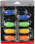 Chef Craft Classic EZ Store Jumbo Corn Holders, 8 piece set, Yellow/Green/Blue/Orange...