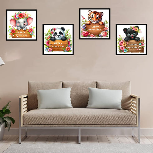 croshom 4 Pack Diamond Painting Kits for Adults, 5D Animals Diamond Art Kits for Beginner Cat Gem Art Full Drill gem art with Diamonds for Adults ...
