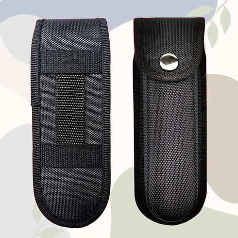 Pocket Holder Nylon Folding Pocket, Knife Sheath Holster with Belt Loop and Snap Closure,4pcs Black...