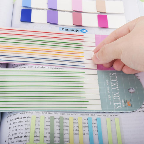 BAYTORY 1400 Sheets Transparent Sticky Index Tabs, Clear Sticky Notes Page Book Markers, Writable and Repositionable File Tabs Flags, Label Sticke...