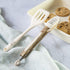 8 Piece MINI Silicone Kitchen Utensil Set- Kitchen Tools with Beechwood Handles by Cook with Color (White)...