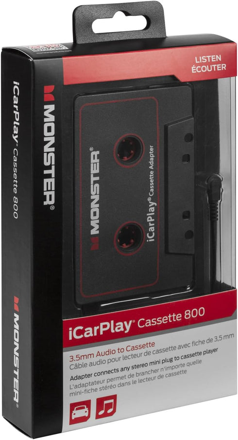 Monster MBL 800 CAS-ADPT V2 WW High Performance 800 Cassette Adapter to 1/8" Mini 3 Feet...