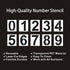 2 Inch Number Stencils Set Plastic Number Stencils Reusable Digital Templates for Cake Stencil Address Number Painting Stencils Templates...