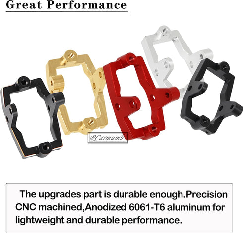 Steering Servo Mount Upgrades Parts for 1/18 TRX4M RC Crawler,Alloy Aluminum Steering Servo Mount Hops Up Upgrades Part 1/18 TRX4M RC Crawler,Red...